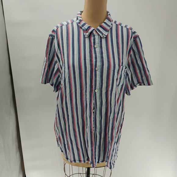 Chubbies Mens XSmall Classy Poplin Friday Shirt Button Down Striped - Picture 2 of 15